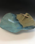 Large Driftwood Ruffle Bowl: Jade/Agate