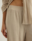 Aura Palazzo Pants - Oatmeal: Oatmeal / M-L