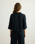 Aura Mini Shirt - Black: Black / S-M