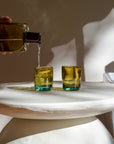 Bedside Carafe Set in Aqua/Amber