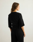Aura Wrap Top - Black: Black / S-M