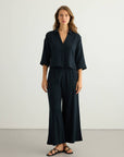 Aura Palazzo Pants - Black: Black / M-L