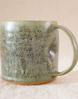 Smooth Handmade Pottery Mug in Moss Green