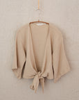 Aura Wrap Top - Oatmeal / M-L