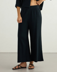 Aura Palazzo Pants - Black: Black / S-M