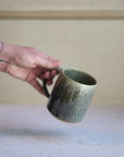 Smooth Handmade Pottery Mug in Moss Green