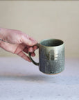Smooth Handmade Pottery Mug in Moss Green