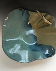 Large Driftwood Ruffle Bowl: Jade/Agate