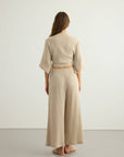 Aura Palazzo Pants - Oatmeal: Oatmeal / S-M