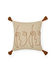 Allison Hand-loomed Organic Cotton Throw Pillow Cover in Cream