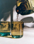 Bedside Carafe Set in Aqua/Amber