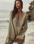 Positano Dress - Khaki Green: Khaki Green / M-L