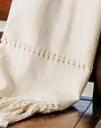 Handwoven Organic Cotton Shawl Wrap - Natural Cotton