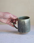 Smooth Handmade Pottery Mug in Moss Green