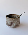 Carved  Salt Bowl and Spoon   
