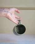 Smooth Handmade Pottery Mug in Moss Green