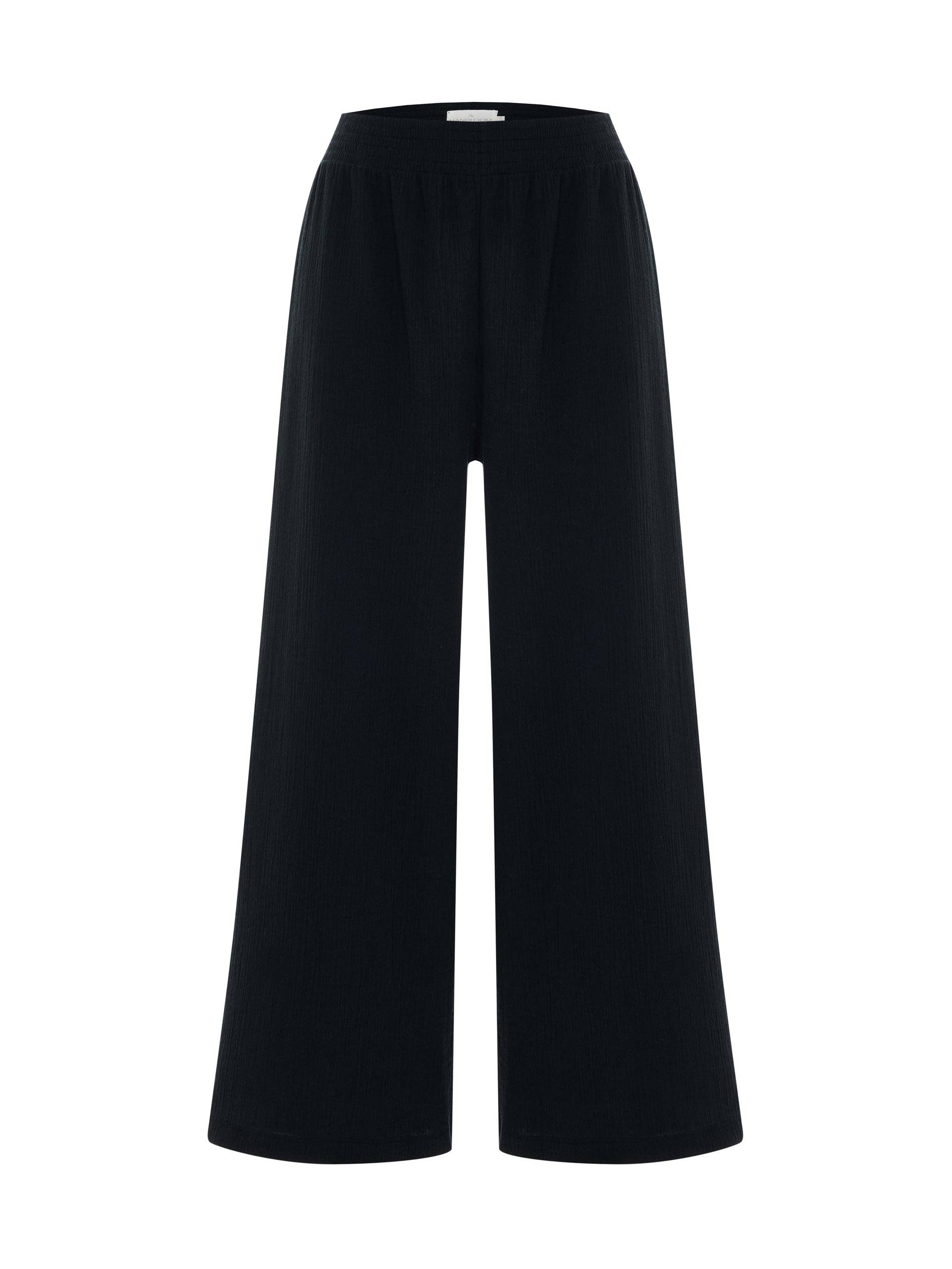 Aura Palazzo Pants - Black: Black / S-M