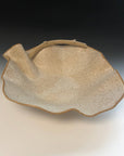 Large Driftwood Ruffle Bowl: Cream