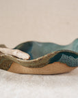 Large Driftwood Ruffle Bowl: Jade & Agate